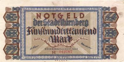 Német Birodalom/Weimari Köztársaság/Nürnberg 1923.8.11. 500.000M (3x) 2klf szériabetűvel T:II,III