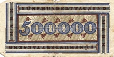 Német Birodalom/Weimari Köztársaság/Nürnberg 1923.8.11. 500.000M (3x) 2klf szériabetűvel T:II,III