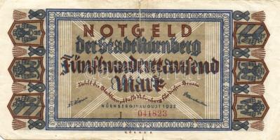 Német Birodalom/Weimari Köztársaság/Nürnberg 1923.8.11. 500.000M (3x) 2klf szériabetűvel T:II,III