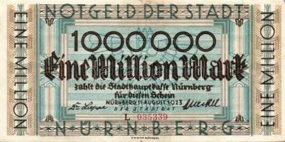 Német Birodalom/Weimari Köztársaság/Nürnberg 1923.8.11. 1000.000M T:II