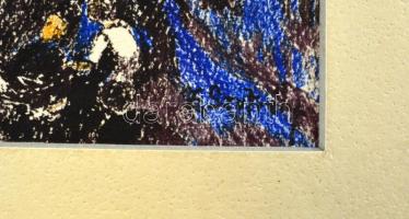 Z. Szutrély (?) jelzéssel: Álombéli alakok. Vegyes technika, papír, paszpartuban, 27,5x17,5 cm