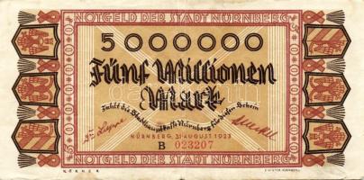 Német Birodalom/Weimari Köztársaság/Nürnberg 1923.8.31. 5000.000M T:II