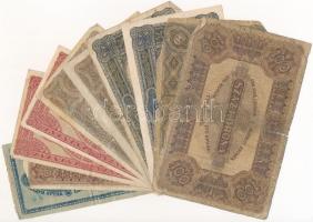 1920. 1K + 2K (2x) + 10K (2x) + 20K (2x) + 50K + 100K + 1923. 100K T:vegyes