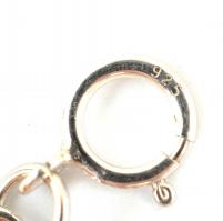 Ezüst(Ag) karkötő borostyánnal, jelzett, h: 17,5 cm, bruttó: 4,4 g