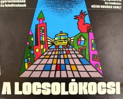 1974 Kálmánchey Zoltán (1942-): A locsolókocsi, filmplakát, MOKÉP, Bp., Offset és J.-ny., hajtott, k...