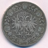 Ausztria 1900. 5K Ag "Ferenc József" T:2- patina, ph. Austria 1900. 5 Corona Ag "Fran...
