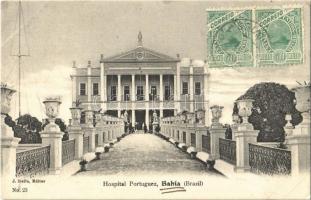 1907 Bahia, Hospital Portuguez / Portuguese hospital. J. Mello No. 23. TCV card