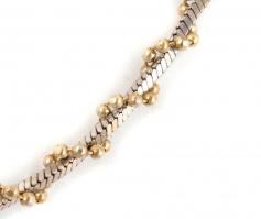 Ezüst(Ag) karkötő, csavart díszítéssel, jelzett, h: 17 cm, nettó: 3,3 g