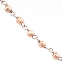 Ezüst(Ag) golyós díszítésű nyaklánc, Jézus/halálfejes medállal, jelzett, h: 40 cm, bruttó: 5,3 g