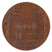 1934. "Stadionavatás 1934. VI. 2-10. Debrecen" Br emlékérem (57mm) T:2