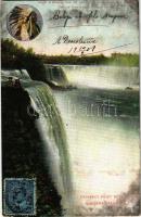 1907 Niagara Falls (New York), Prospect Point both falls. Th. E. L. Serie 900.