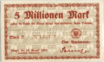Német Birodalom/Weimari Köztársaság/ Rauxel 1923.8.25. 5000.000M T:II/III