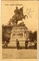 1917 Lviv, Lwów, Lemberg; Pomnik Sobieskiego / statue, monument. Sigmund Vogel (EK)