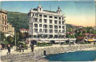 Abbazia, Opatija; Palace Hotel, Apotheke / hotel, pharmacy, shore. Buchhandlung Mandria (ragasztónyom / glue marks)