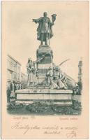 1904 Szeged, Kossuth Lajos szobor, Grosz Testvérek üzlete. Emb.
