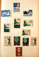 Magyar gyufacimke gyűjtemény, 817 db, albumban