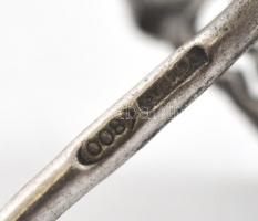 Ezüst(Ag) miniatűr esernyő, jelzett, h: 2 cm, d: 2,5 cm, nettó: 4,1 g