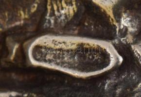 Ezüst(Ag) miniatűr gyümölcskompozíció, jelzett, h: 5 cm, nettó: 14,4 g