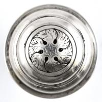 Ezüst(Ag) bors/sószóró, jelzett, m: 8,7 cm, nettó: 52,8 g