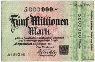 Német Birodalom/Weimari Köztársaság/ Schweinfurt 1923.8.31. 5000.000M T:II