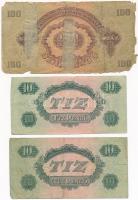 1944. 10P " A Vöröshadsereg Parancsnoksága" (2x) + 100P "A Vöröshadsereg Parancsnoksá...