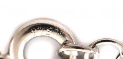 Ezüst(Ag) dupla körös nyaklánc, Pandora jelzéssel, h: 44 cm, bruttó: 4,1 g