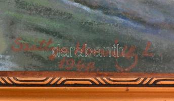 Szittya Horváth Lajos (1883-1960): Püspök-vár Győr , 1948. Pasztell, papír. jelzett, hátoldalán az a...