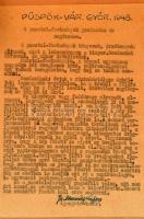Szittya Horváth Lajos (1883-1960): Püspök-vár Győr , 1948. Pasztell, papír. jelzett, hátoldalán az a...