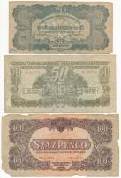 1944. 1P + 2P + 5P + 10P + 20P + 50P + 100P " A Vöröshadsereg Parancsnoksága" T:III-IV Ada...