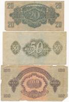 1944. 1P + 2P + 5P + 10P + 20P + 50P + 100P " A Vöröshadsereg Parancsnoksága" T:III-IV Ada...