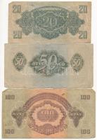 1944. 1P + 2P + 5P + 10P + 20P + 50P + 100P " A Vöröshadsereg Parancsnoksága" T:III-IV Ada...