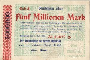 Német Birodalom/Weimari Köztársaság/Ahrweiler 1923.7.5. 5000.000M T:II