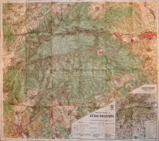 cca 1930 A Bükk-hegység, Kirándulók térképe 7. sz., kiadja: M. Kir. Állami Térképészet, 88×66 cm, néhány kevés apró szakadással
