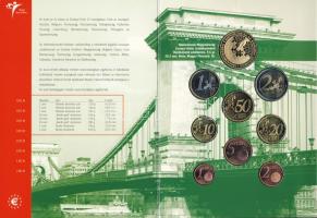 2003. Euro-információs készlet 1c-2Euro, benne "Népszavazás Magyarország EU csatlakozásáról" emlékérem T:1,PP