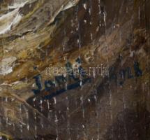 Janki jelzéssel: Virágcsendélet. Olaj, karton, keretben, 17,5×12 cm