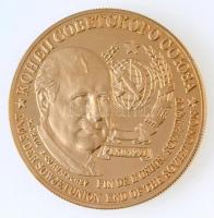 Oroszország 1991. "Független Államok Szövetsége / Gorbacsov - A Szovjetunió vége" aranyozott fém emlékérem (39mm) T:PP Russia 1991. "Community of Independent States / Gorbatschev - End of the Soviet Union" gilt metal medal (39mm) C:PP