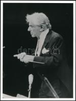 Deutsche Grammophon Production: Leonard Bernstein vezényel, fotó, é.n., 23,5x17,5 cm