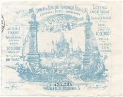 Belgium 1885. 1Fr sorsjegy T:II Belgium 1885. 1 Franc lottery ticket C:XF