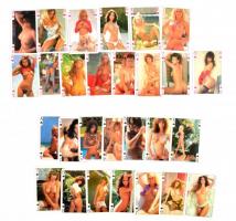 1994 Erotikus francia kártya/kártyanaptár, 56 db/lap, 9x6 cm