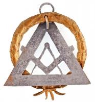 DN "Galilei Budapest 1871" zománcozott szabadkőműves páholy jelvény (48x50mm) T:1- 
Hunga...