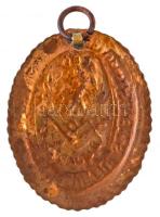 1889. "Demokratia - 1889 Budapest - Szabadság Egyenlőség Testvériség" zománcozott, aranyoz...