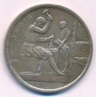 Belgium 1910. "Brüsszeli Pénzeverde" jelzetlen Ag emlékérem. Szign.: A. Mickaux (9,58g/30m...