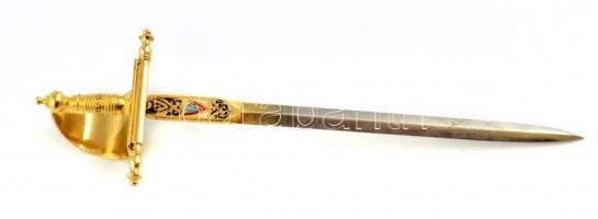 Toledói levélbontó kés, jó állapotban, h: 16 cm