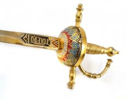 Toledói levélbontó kés, jó állapotban, h: 17,5 cm