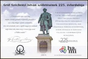 2016 Széchenyi emlékív ,,A szervezőbizottság ajándéka