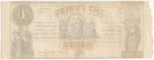 1852. 1Ft "Kossuth bankó" kitöltetlen "B" T:I- 
Hungary 1852. 1 Forint "B&...