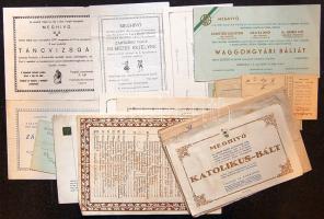 1923-1948 18 db báli meghívó