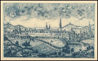 Weisz Zsuzsa (1925-?): Oedenburg (Ödenburg, Sopron). Rézkarc, papír, jelzett a karcon, 11,5×19 cm. /...