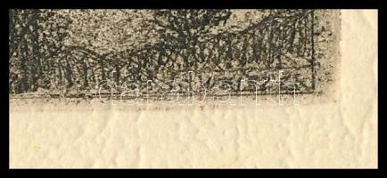 Weisz Zsuzsa (1925-?): Tokay (Tokaj). Rézkarc, papír, jelzett a karcon, 11,5×19 cm