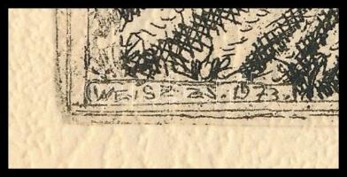 Weisz Zsuzsa (1925-?): Kecskemét. Rézkarc, papír, jelzett a karcon, 11,5×19 cm